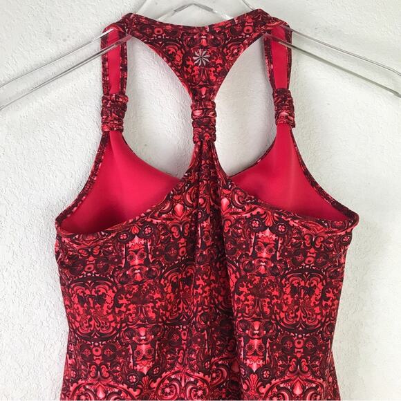 Athleta Fuse Racerback Patterned Activewear Tank Top Lightly Padded Shelf Bra XS - Picture 5 of 9